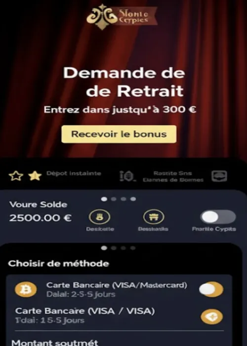 Retraits paiements crypto rapides MonteCryptos Casino